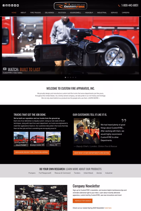 Custom Fire Apparatus Homepage 1440px