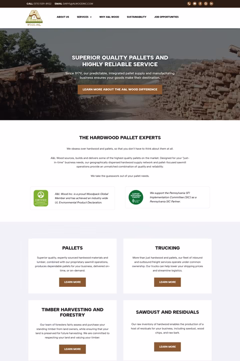 A-L-Wood-Inc Homepage 1440px