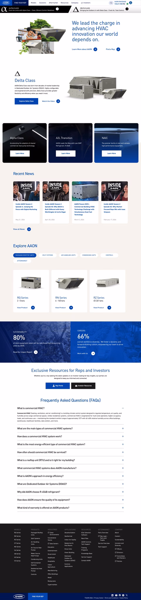 Aaon Homepage 1440px