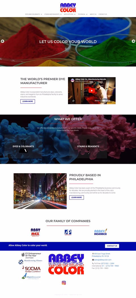 Abbey-Color Homepage 1440px