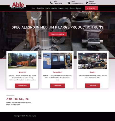 Able-Tool-Company Homepage 1440px