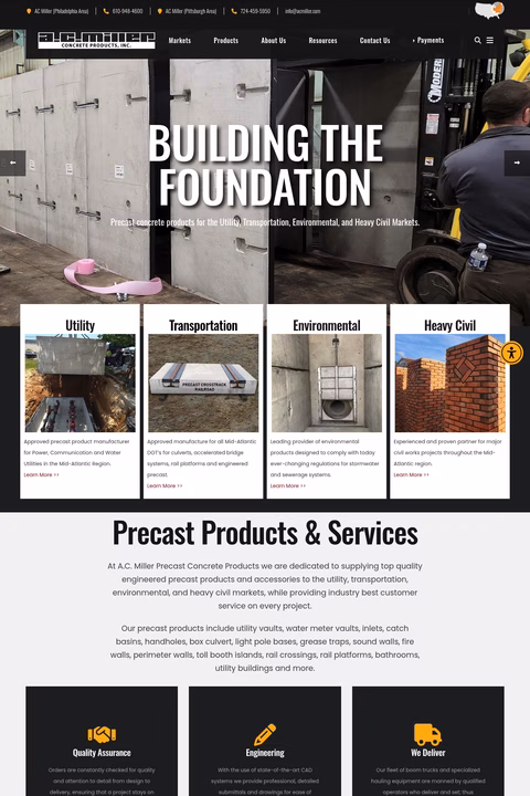 Ac-Miller-Concrete-Products Homepage 1440px