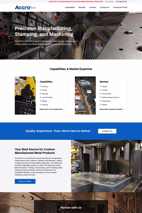 Accrotool Homepage 1440px
