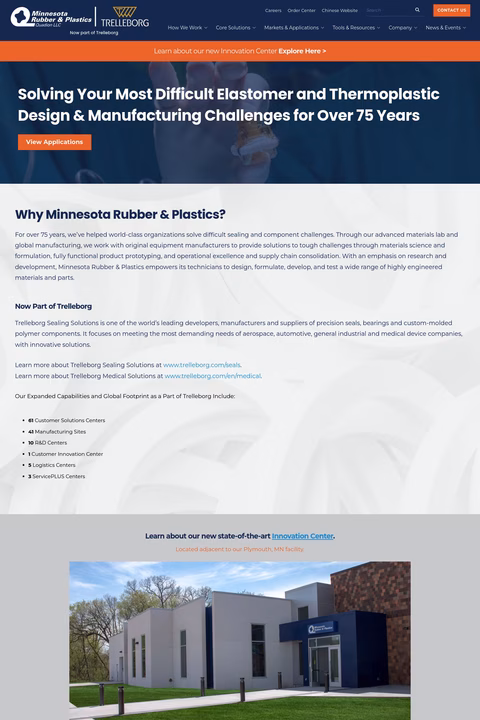 Minnesota Rubber Plastics Homepage 1440px