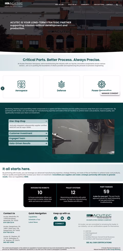 Acutec-Precision-Aerospace Homepage 1440px