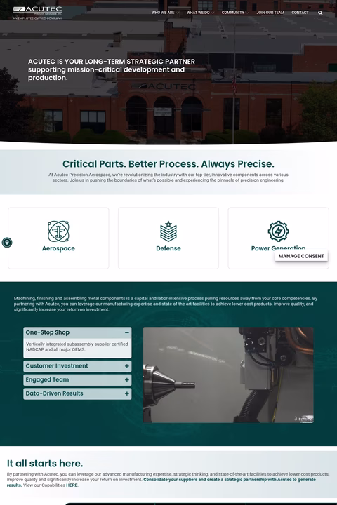 Acutec-Precision-Aerospace Homepage 1440px
