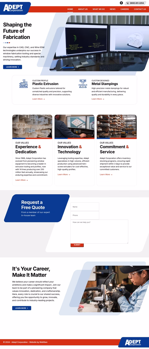 Adept-Corporation Homepage 1440px