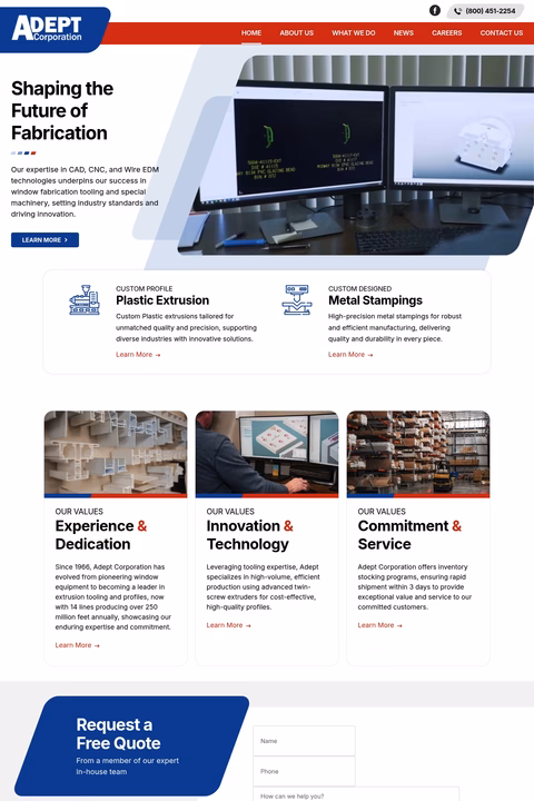 Adept-Corporation Homepage 1440px