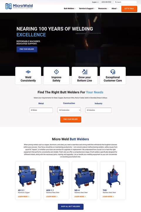 Micro Weld Homepage 1440px