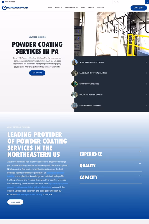 Advanced-Finishing-Usa Homepage 1440px
