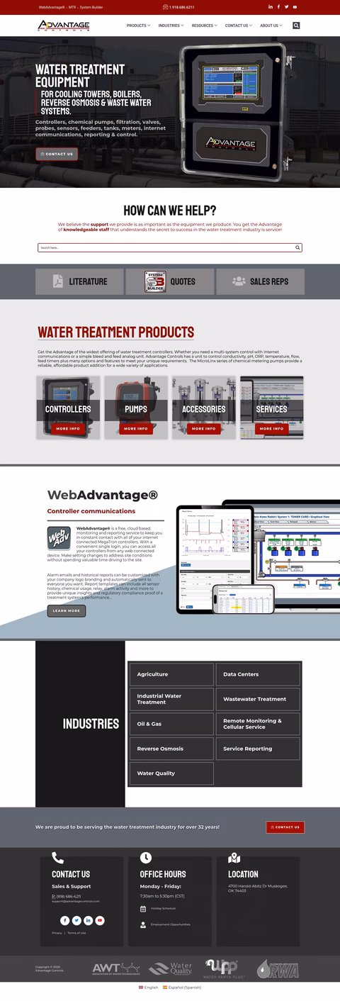 Advantage-Controls Homepage 1440px