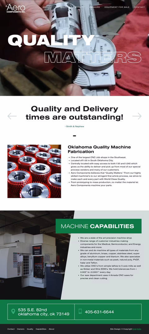 Aero-Components Homepage 1440px