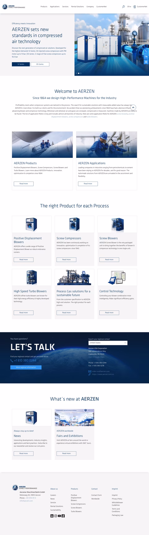 Aerzen-Usa Homepage 1440px