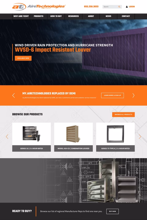 Aire-Technologies Homepage 1440px