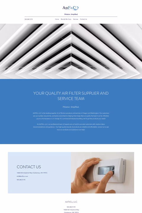 Airfilco Homepage 1440px