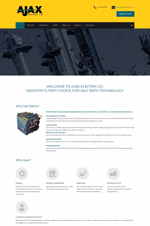 Ajax-Electric-Company Homepage 1440px