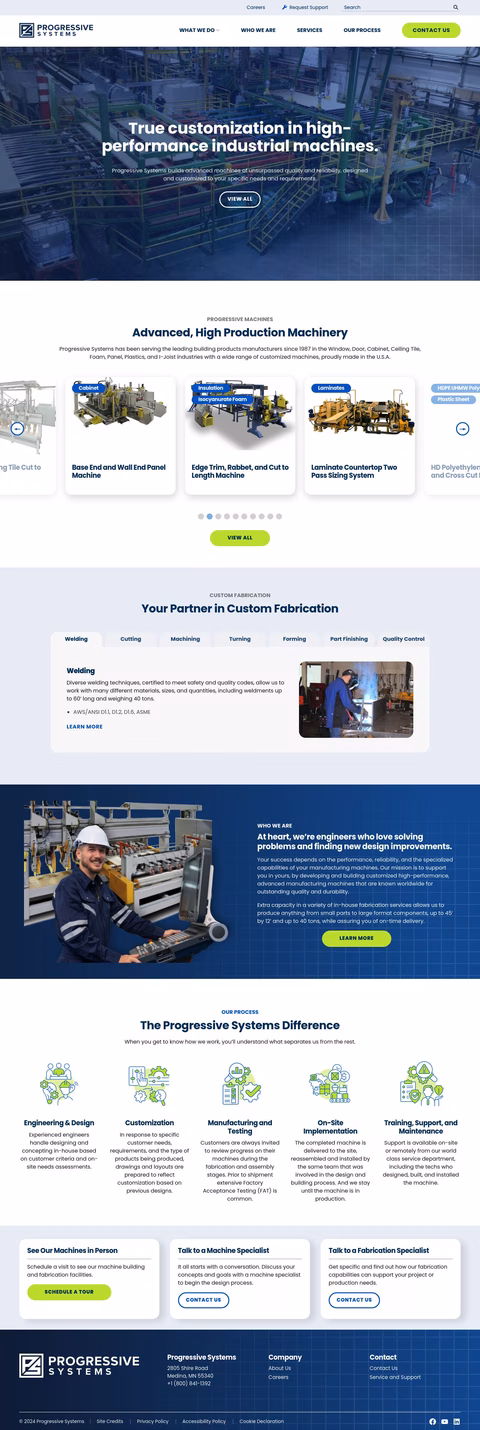 Progressive Systems Homepage 1440px
