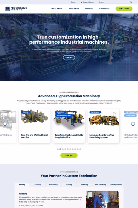 Progressive Systems Homepage 1440px