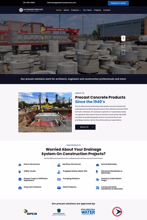 Altomare-Precast Homepage 1440px