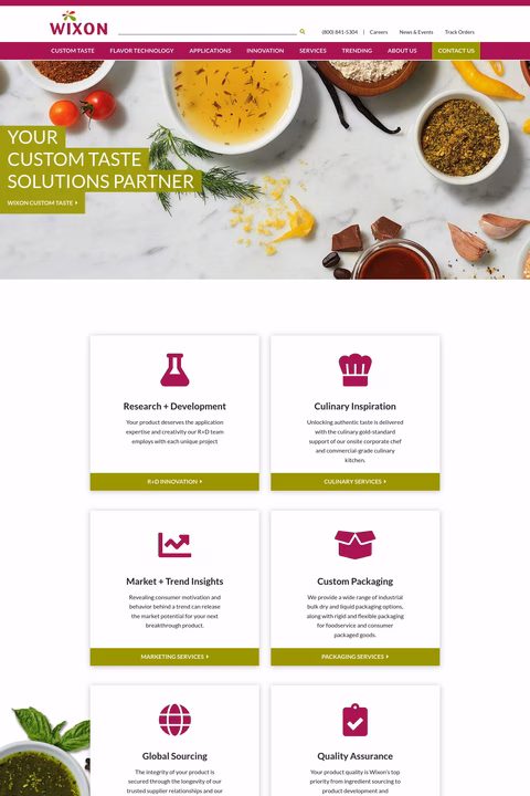 Wixon Homepage 1440px