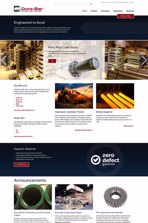 Dura Bar Homepage 1440px