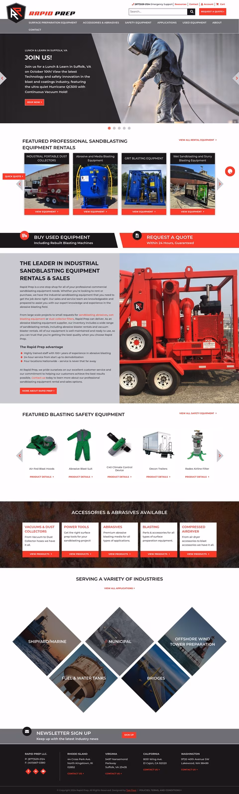 Rapid Prep Homepage 1440px