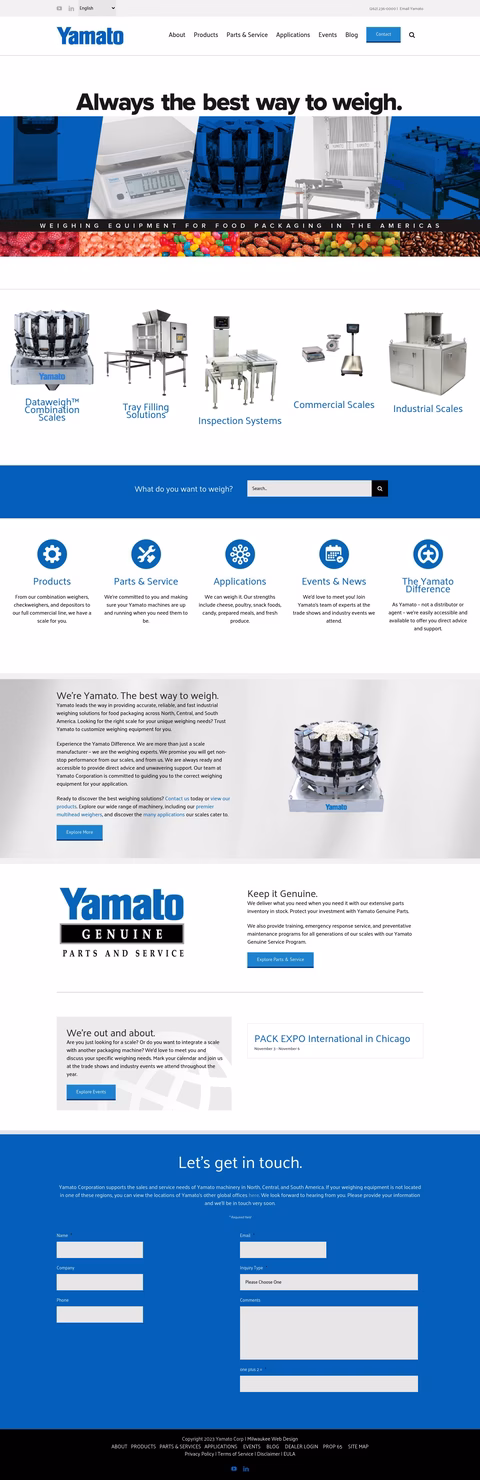 Yamato Corp Homepage 1440px