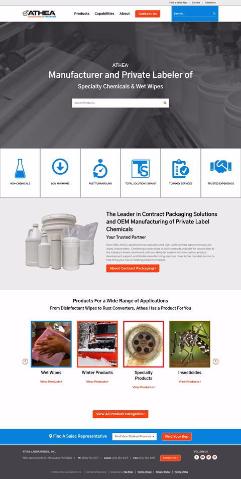 Athea Laboratories Homepage 1440px