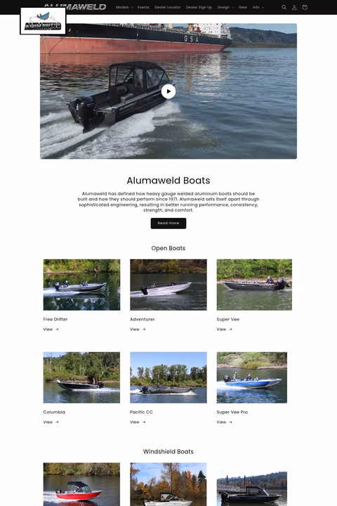 Alumaweld-Boats Homepage 1440px