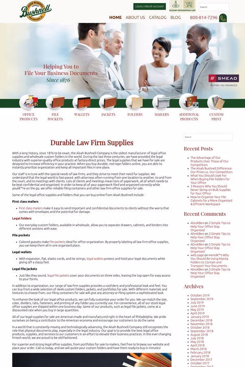 Alvah-Bushnell-Company Homepage 1440px