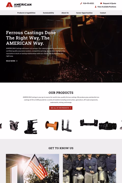 American-Castings Homepage 1440px