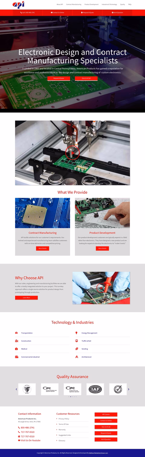 American-Products-Inc Homepage 1440px