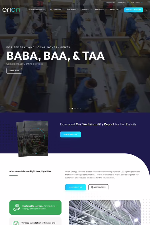 Orion Lighting Homepage 1440px