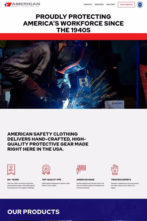 American-Safety-Clothing Homepage 1440px