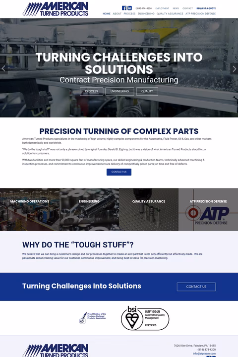 American-Turned-Products Homepage 1440px