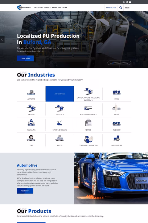 Ammeraal-Beltech Homepage 1440px