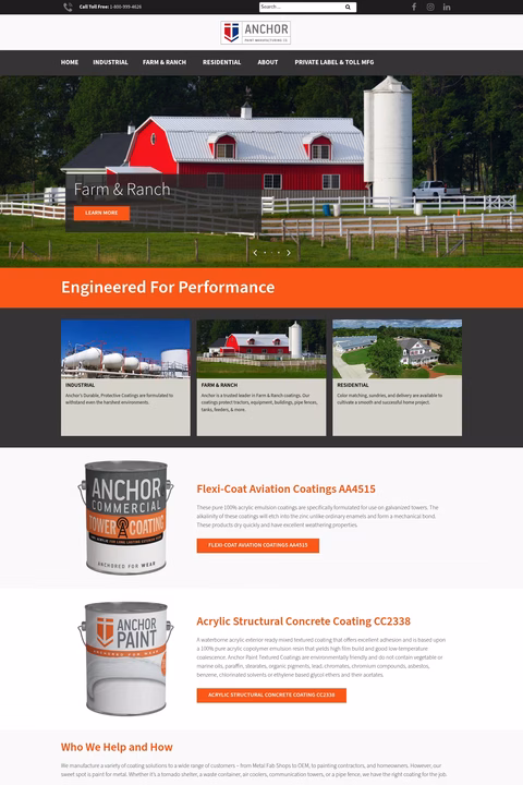 Anchor-Paint-Manufacturing Homepage 1440px