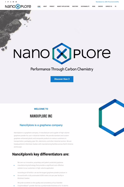 Nanoxplore Inc Homepage 1440px