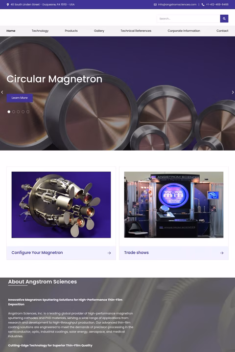 Angstrom-Sciences Homepage 1440px