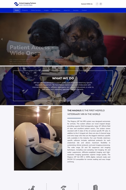 Animal-Imaging-Partners Homepage 1440px