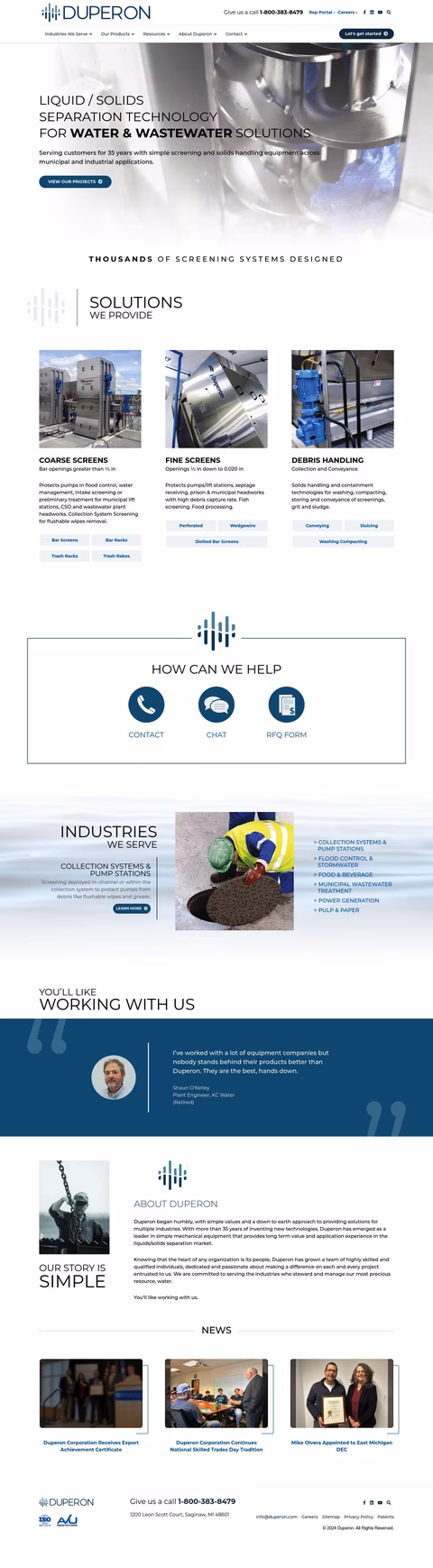 Duperon Homepage 1440px