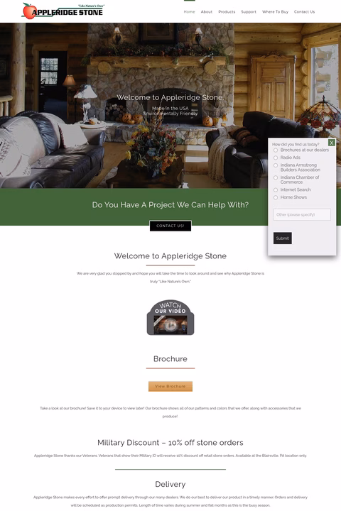 Appleridge-Stone Homepage 1440px