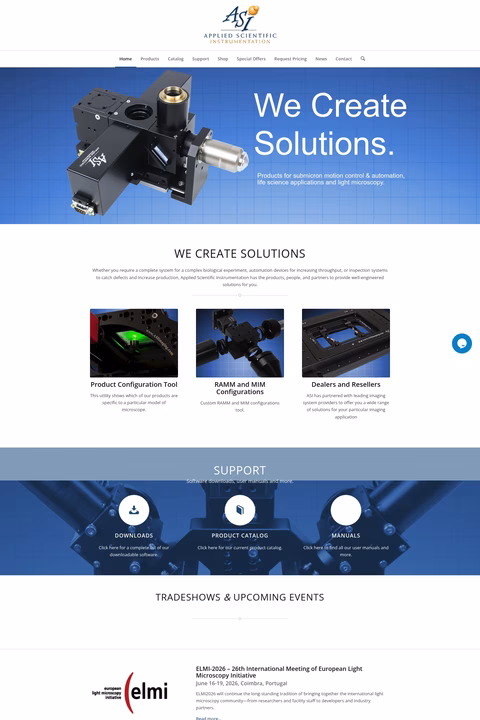 Applied-Scientific-Instrumentation Homepage 1440px