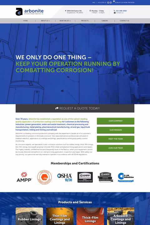 Arbonite Homepage 1440px