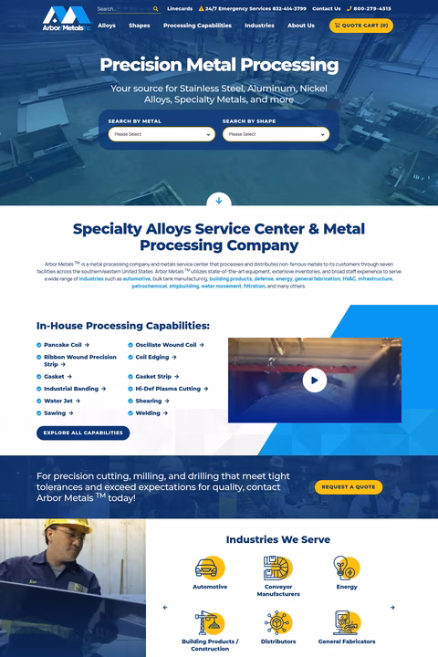Arbor-Metals-Inc Homepage 1440px
