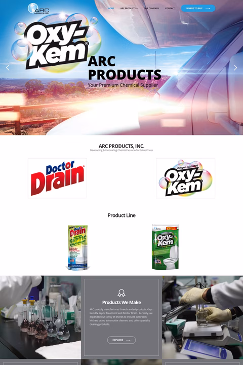 Arc-Products Homepage 1440px
