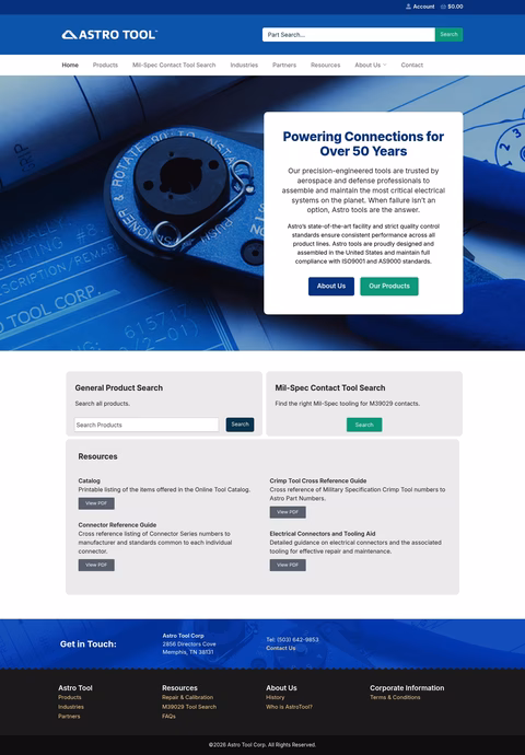 Astro-Tool Homepage 1440px