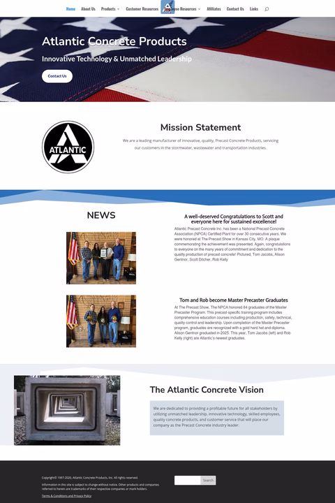 Atlantic-Concrete-Products Homepage 1440px