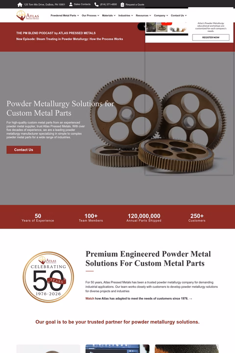 Atlas-Pressed-Metals Homepage 1440px