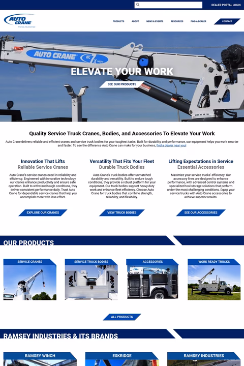 Auto-Crane Homepage 1440px